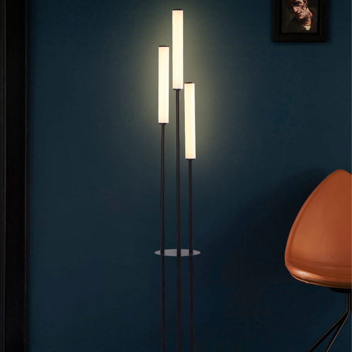 Modern Minimalist Creative Long Bar Design 3-Light LED Standing Floor Lamp - Image 10