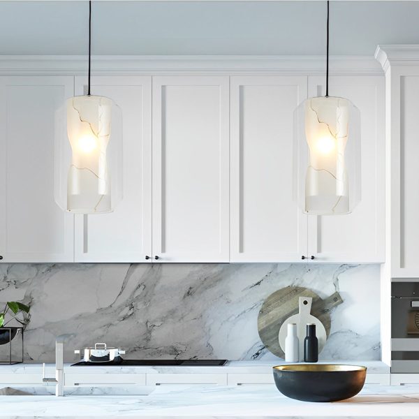 Double Glass Lampshade Creative Metal Post-Modern Pendant Lighting - Image 2