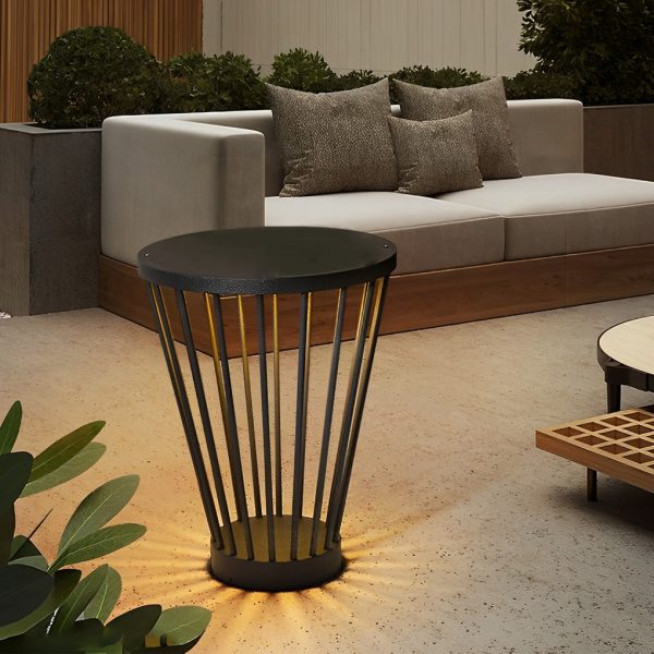 Modern Integrated Outdoor LED Floor Lamp with Tabletop - Image 3