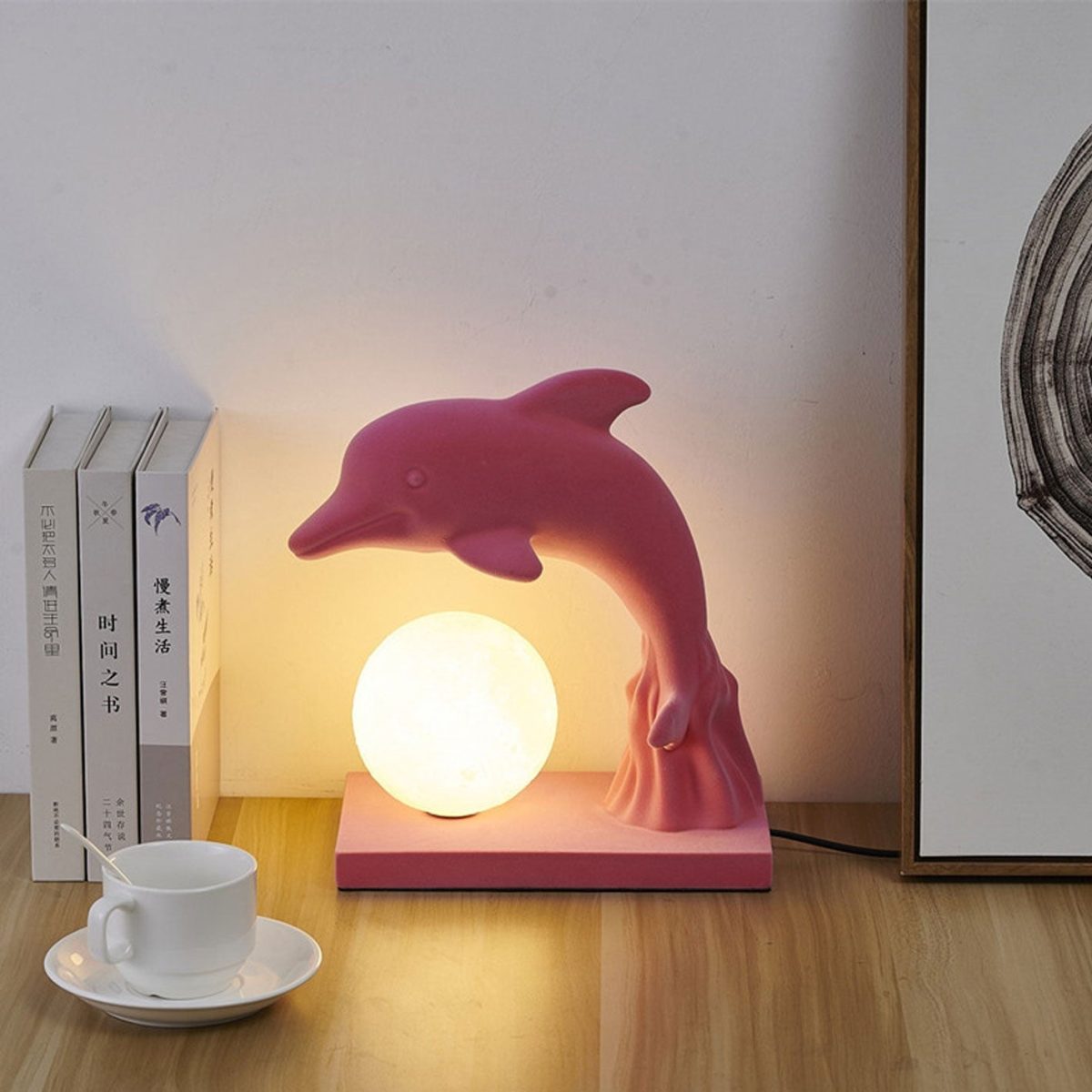 Nordic Creative Dolphin Ball Shade 1-Light Table Lamp - Image 22