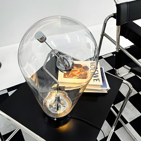 Touch-Dimming Glass Bulb Desk Lamp with Industrial Magnetic Control Design - Image 2