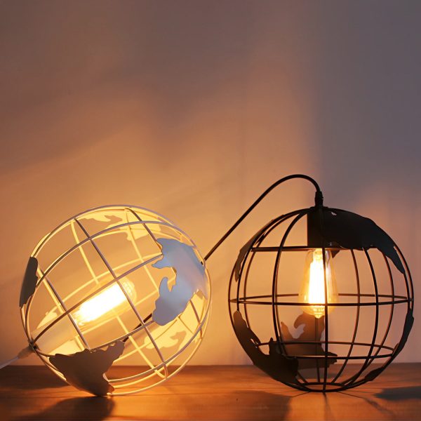 Creative Iron Globe Decorative Retro Industrial Style Chandelier Light - Image 3