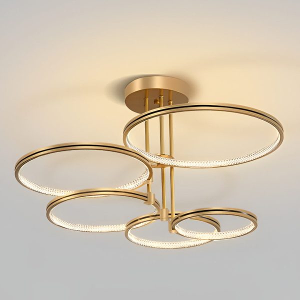 Minimalist 3 Ring Metal Nordic Ceiling Lights Chandelier Hanging Lamp - Image 7