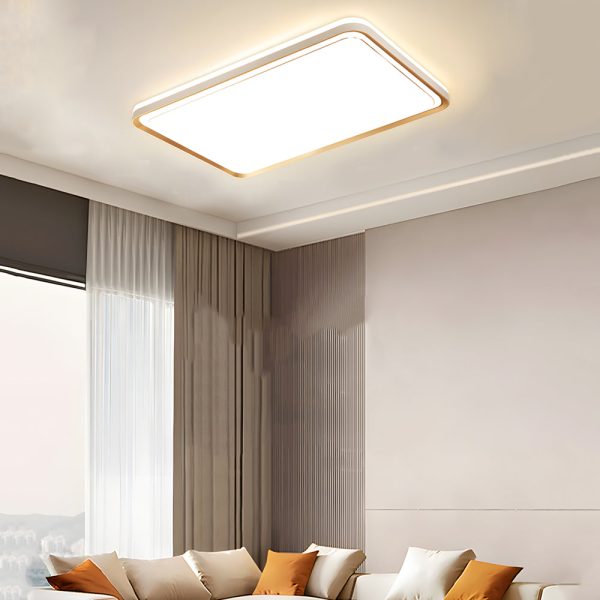 1-Light Rectangular LED Flush Mount Ceiling Light - Image 2