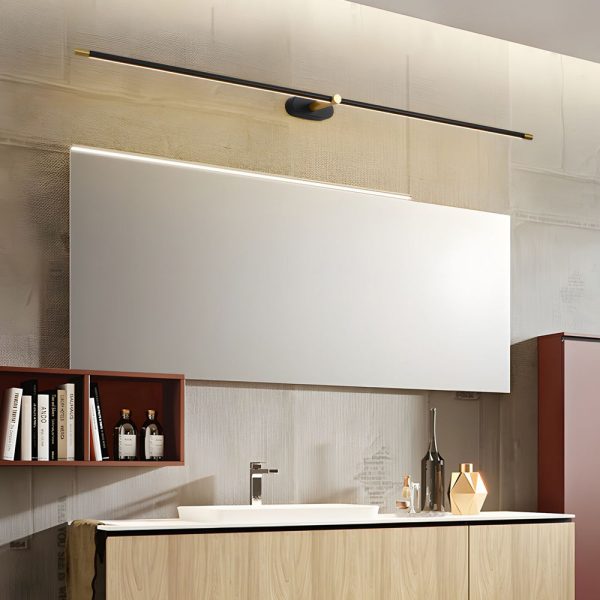 Ultra-Slim Cylindrical LED Bathroom Vanity Light with Indirect Lighting, 26.8''/38.6''/50.4'' - Image 5