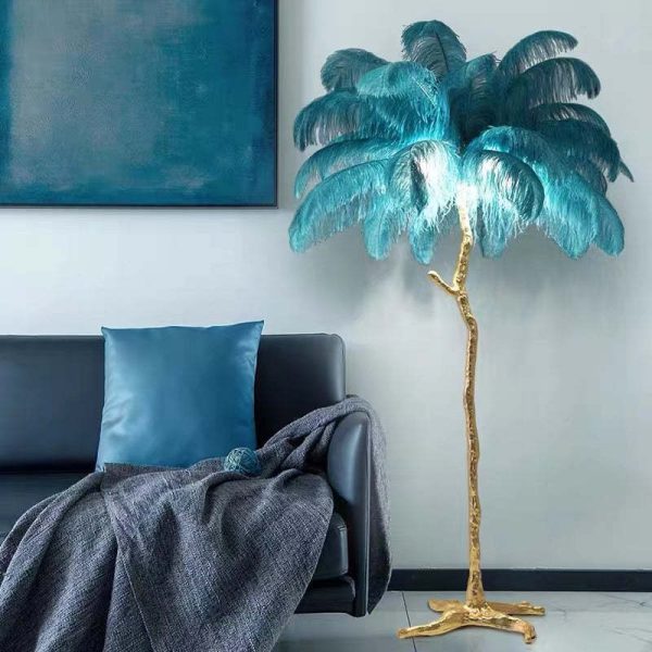 O'Moore Nordic Luxury Unique Ostrich Feather Floor Lamp/Table Lamp - Image 9