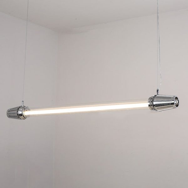 Contemporary Industrial Strip Aluminum Acrylic LED Island Light Chandelier For Dining Room - Image 14