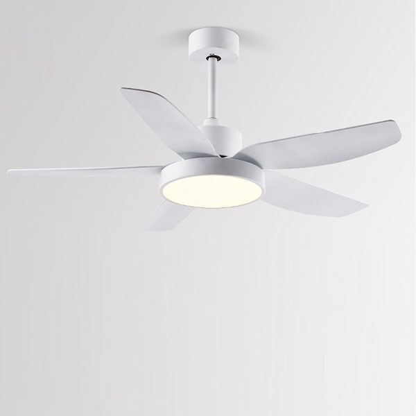 46 Inch LED 6-Speed Downrod Ceiling Fan Lights with Remote and 5 Quiet Reversible Blades - Image 7