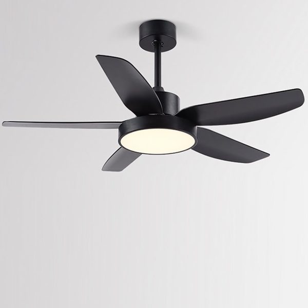 46 Inch LED 6-Speed Downrod Ceiling Fan Lights with Remote and 5 Quiet Reversible Blades - Image 6