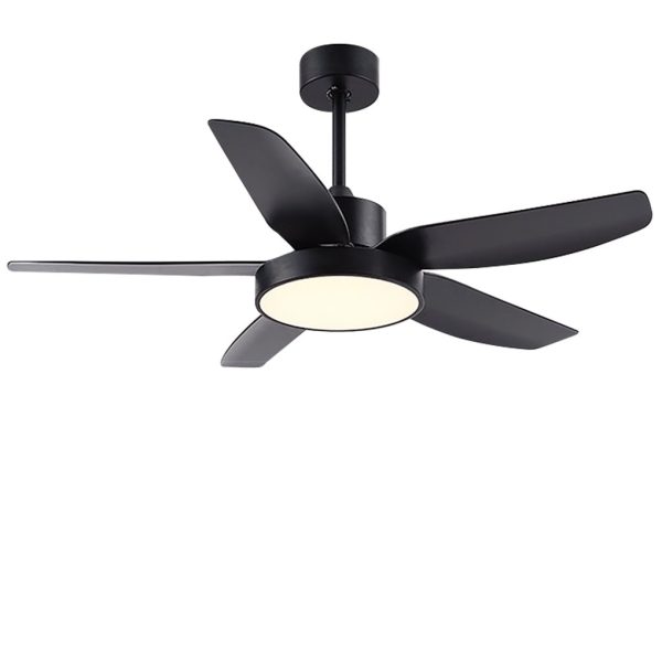 46 Inch LED 6-Speed Downrod Ceiling Fan Lights with Remote and 5 Quiet Reversible Blades - Image 8