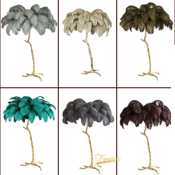 O'Moore Nordic Luxury Unique Ostrich Feather Floor Lamp/Table Lamp - Image 6