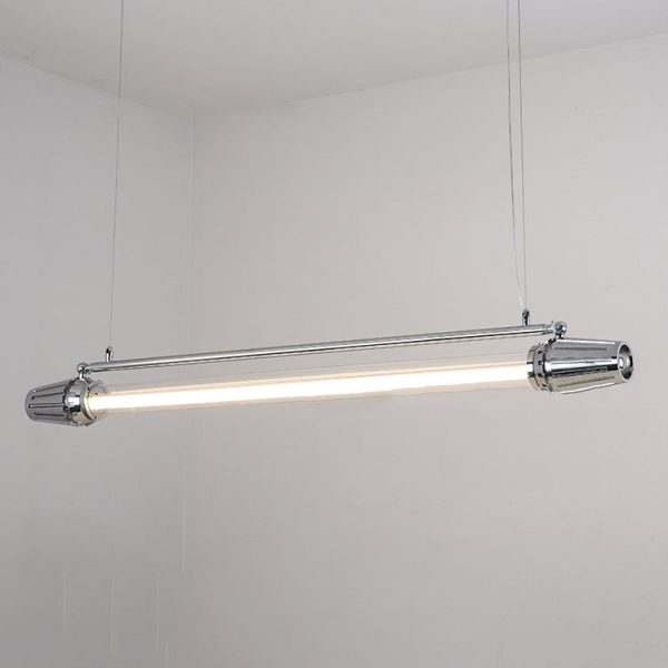 Contemporary Industrial Strip Aluminum Acrylic LED Island Light Chandelier For Dining Room - Image 15