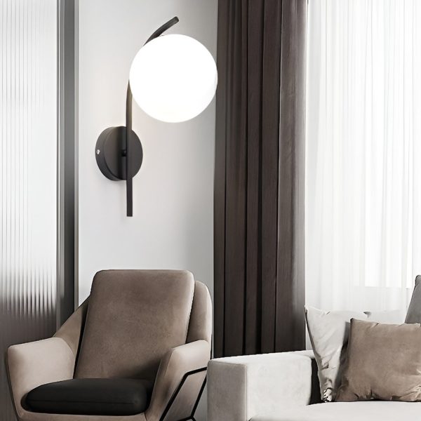Creative Glass Ball-shaped LED Nordic Plug in Wall Sconce Lighting - Image 5