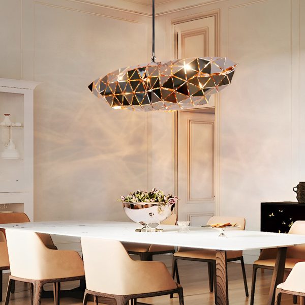 Irregular Decor Stainless Steel Hollow Creative Post-Modern Chandelier - Image 3