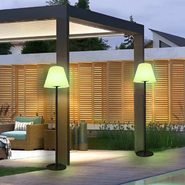 Modern Intelligent LED Metal and Shaded Floor Lamp - Image 5
