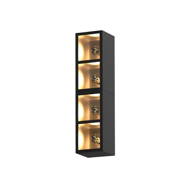 Waterproof Creative Square Combination LED Black Wall Lamp with Flowerpot - Image 12