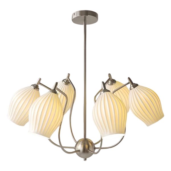 4 Lights Ceramics Flower shaped Warm Light Modern Ceiling Lights - Image 12