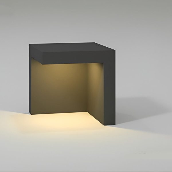 Half-Cut Rectangular Fixture Modern Outdoor Path Light in Gray, LED 4.5W, IP54 Waterproof - Image 6