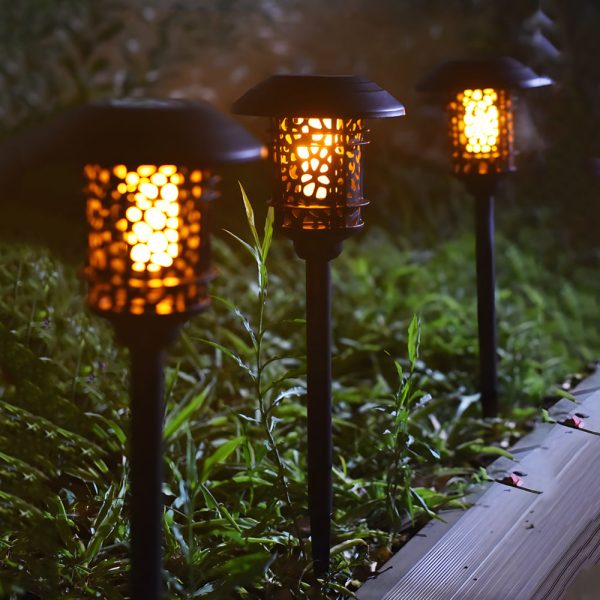 22.4-inch Solar Black Pathway Light with Stake - Image 3