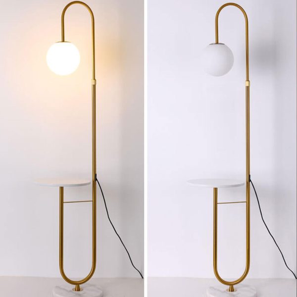 Nordic Minimalist Iron Marble  Table LED Standing Floor Lamp - Image 7