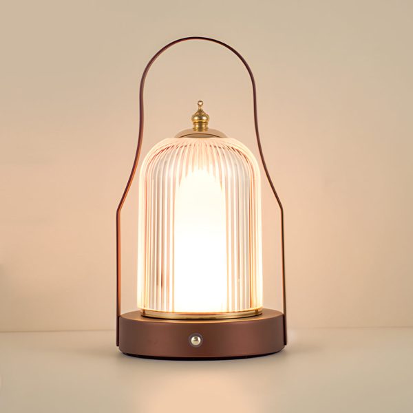 Touch Rechargeable LED Brass Portable Cordless Lantern Table Lamp - Image 3