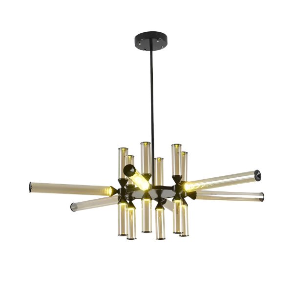 Creative Spliced Glass Tube LED Minimalist Nordic Chandelier Pendant Lights - Image 4