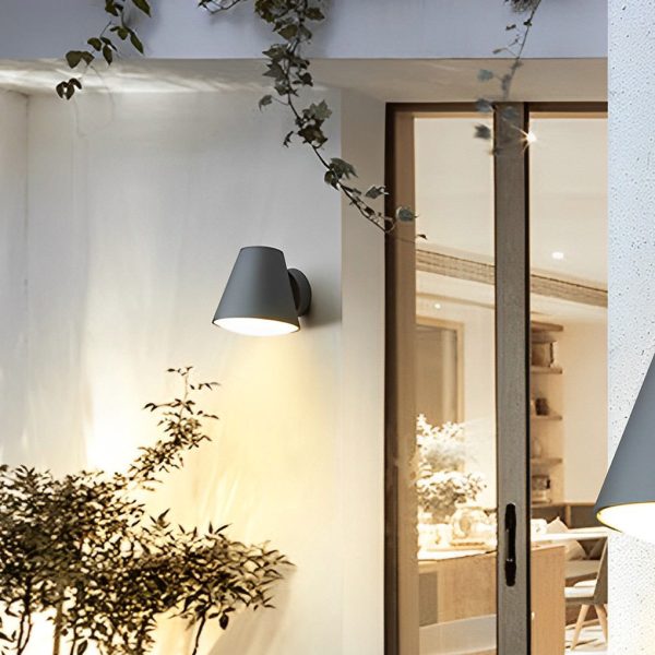 Cone Shape LED Waterproof Black Modern Outdoor Wall Lamp Exterior Lights - Image 3