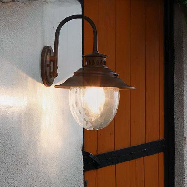 Creative Glass Metal LED Waterproof Modern Outdoor Wall Lamp Wall Sconce Lighting - Image 2