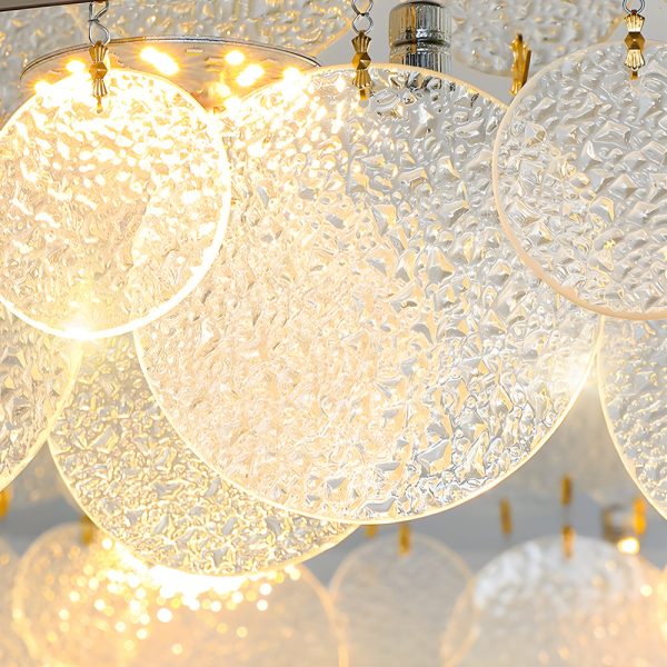 Round Small Glass Seashells 3 Step Dimming Simple Post-Modern Ceiling Lamp - Image 4