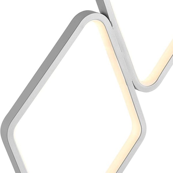 Modern Metal Square Stacked LED Floor Lamp - Image 6