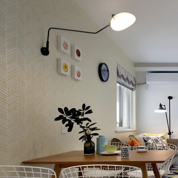 Creative Adjustable Iron Industrial Swing Arm Wall Lamp Wall Sconce Lighting - Image 5
