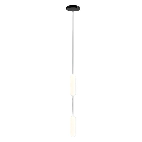 White Long Tube Multi Light Staircase Chandelier - Image 16