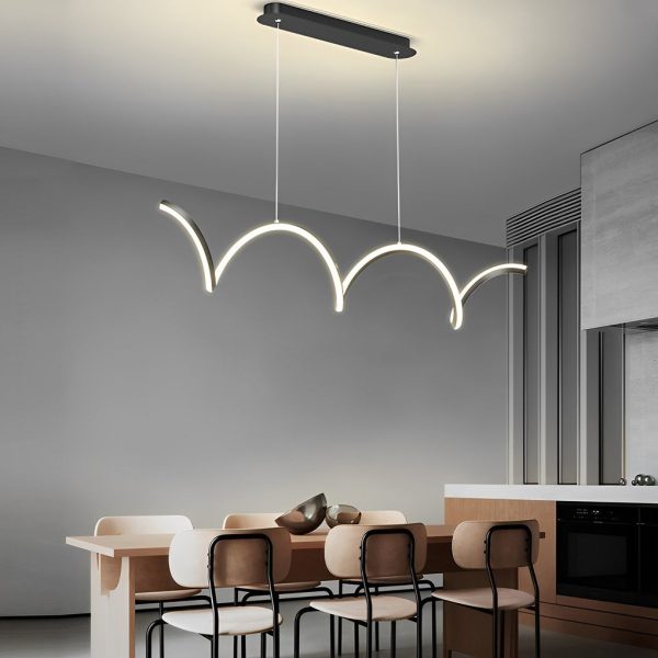 Wave Minimalist Three Step Dimming LED Stepless Dimming Modern Chandelier - Image 3