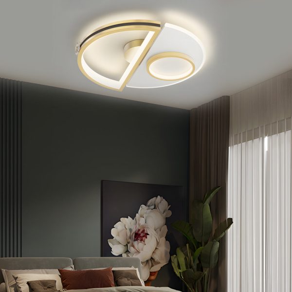 Semicircular Splicing Acrylic Three Step Dimming Modern LED Ceiling Lights - Image 2