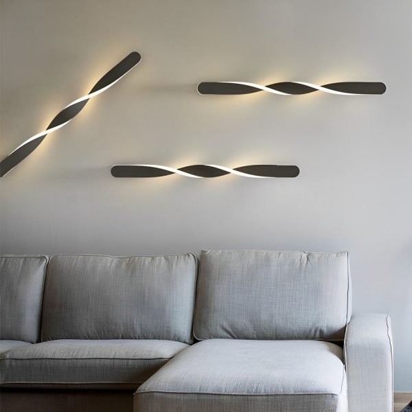 Spiral Long Strip LED 29W Minimalist Ins Wall Lamp Wall Sconce Lighting - Image 6