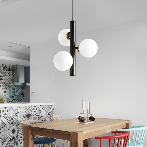 3 Glass Balls LED Creative Personality Nordic Dining Room Chandelier Light - Image 4