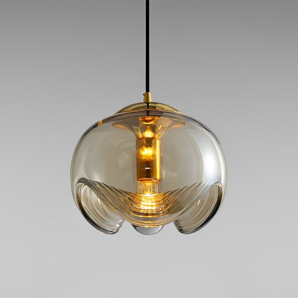 Retro Creative Electroplated Glass LED Modern Pendant Light Hanging Lamp - Image 4