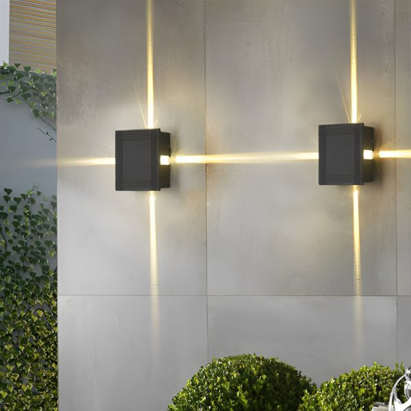 Round Square LED 12W Cross Star Lights Waterproof Modern Wall Lamp - Image 2
