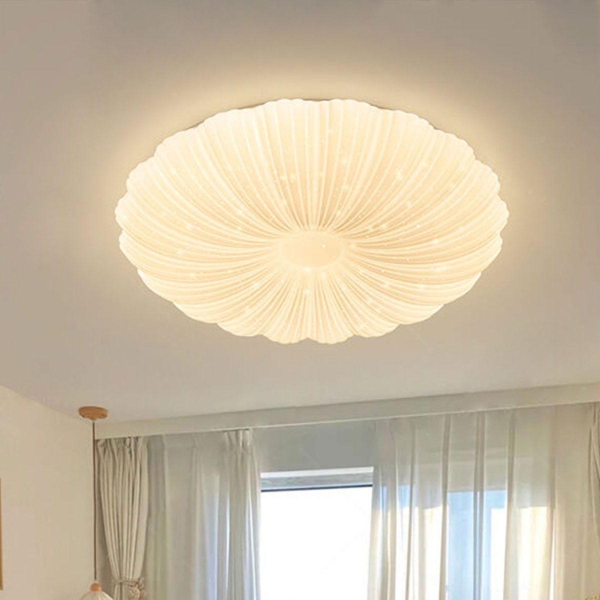 Modern Minimalist Shell Acrylic Round LED Flush Mount Ceiling Light - Image 18