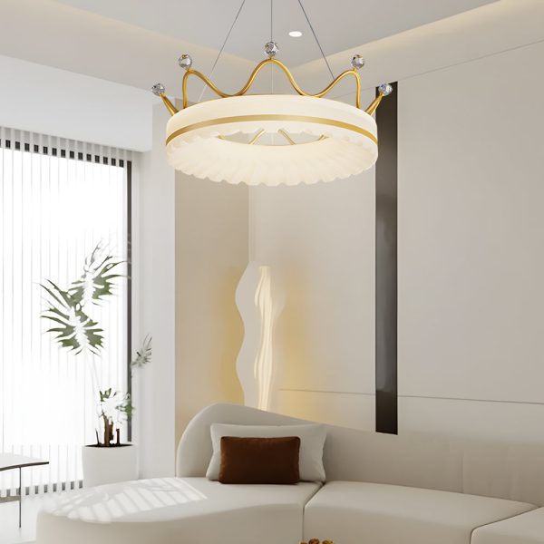 Romantic Crowns Luxury Three Step Dimming Modern Hanging Ceiling Lights - Image 3