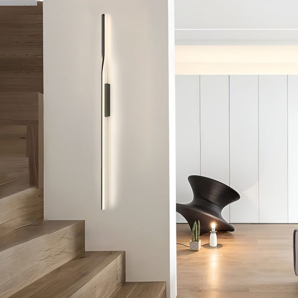 Creative Linear Strip LED Black Nordic Wall Lamp Wall Sconce Lighting - Image 6