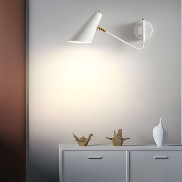 Modern Hoxton Hanging Wall Sconce with Conical Shade - 1-Light - Image 5