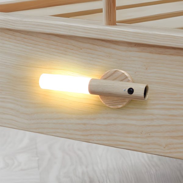 Wood Stick Motion Sensor Night Light USB Portable & Magnetic Wall Lamp - Image 2