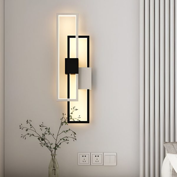 Rectangular Three-color Light LED Nordic Wall Light Fixture Wall Lamp - Image 5