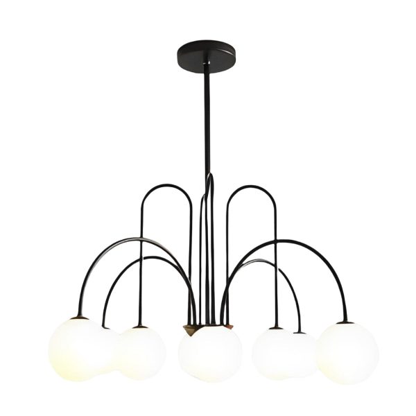 6/8 Lights Iron Glass Creative Nordic Chandelier Ceiling Light Fixture - Image 13
