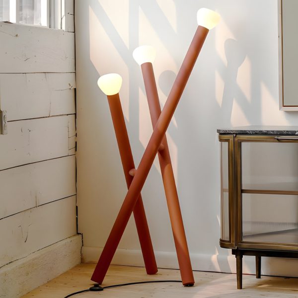 3-light Minimalist Modern Stick Floor Lamp - Image 4