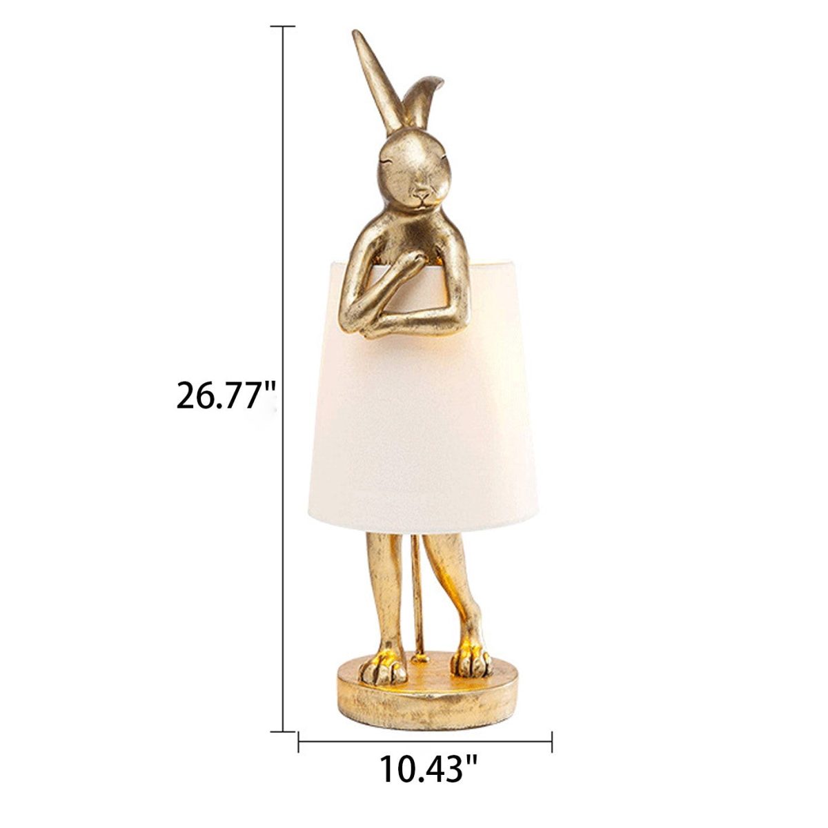 Nordic Apron Rabbit Resin 1-Light Table Lamp - Image 6
