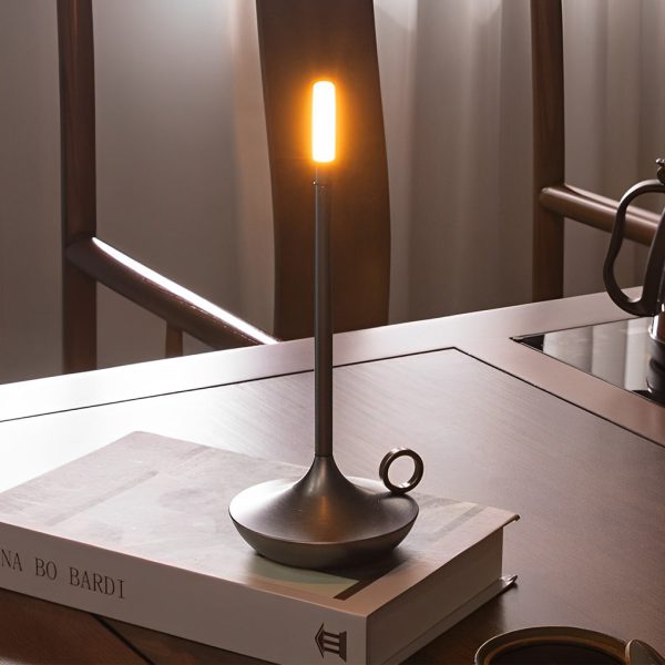 Cordless Portable Candle Wick LED Minimalist Table Lamp - Image 3