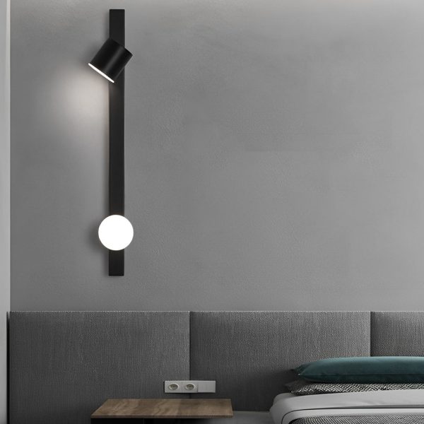 Adjustable Minimalist Creative Electroplated Metal Black Wall Sconces - Image 2