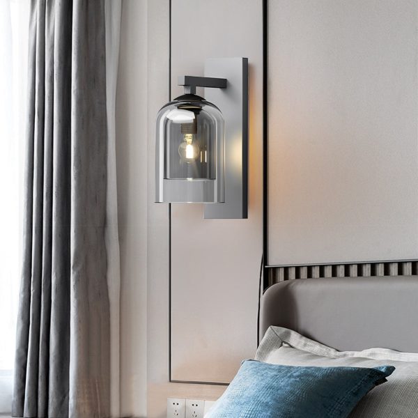 Double-layer Glass Lampshade Nordic Minimalist Wall Lamp Wall Sconce Lighting - Image 3